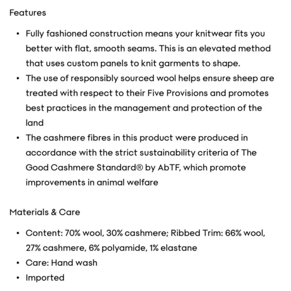 NWT Aritzia Wilfred London Wool Cashmere Cardigan Cordovan Red Small Sweater - Picture 14 of 15